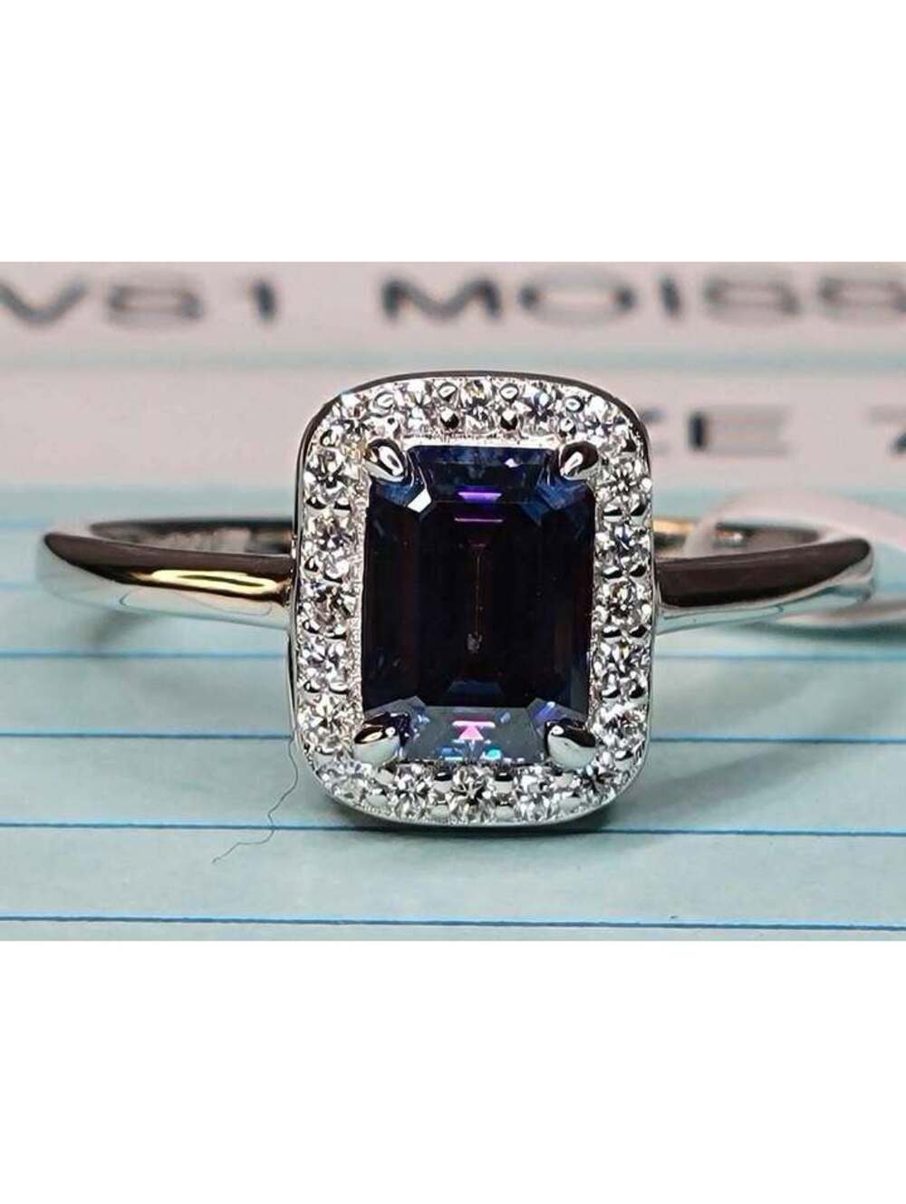 Sterling Silver 925 VVS1 Moissanite Ring Size 7